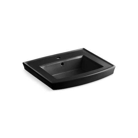 Kohler Archer Pedestal Bathroom Sink With Single Faucet Hole 2358-1-7